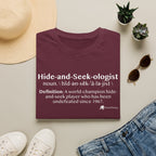 Bigfoot "Hide-and-Seek-ologist" T-Shirt — Funny Sasquatch Definition Tee