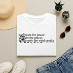 T-Shirt — "Desperate for Peace" Minimalist Text "Bigfoot" Tee