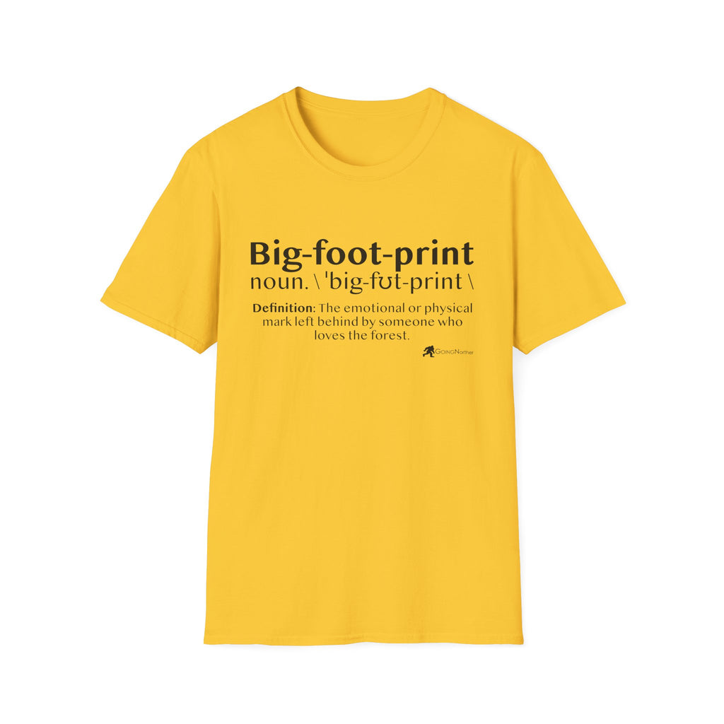 Big-foot-print T-Shirt — Funny Bigfoot Definition Tee