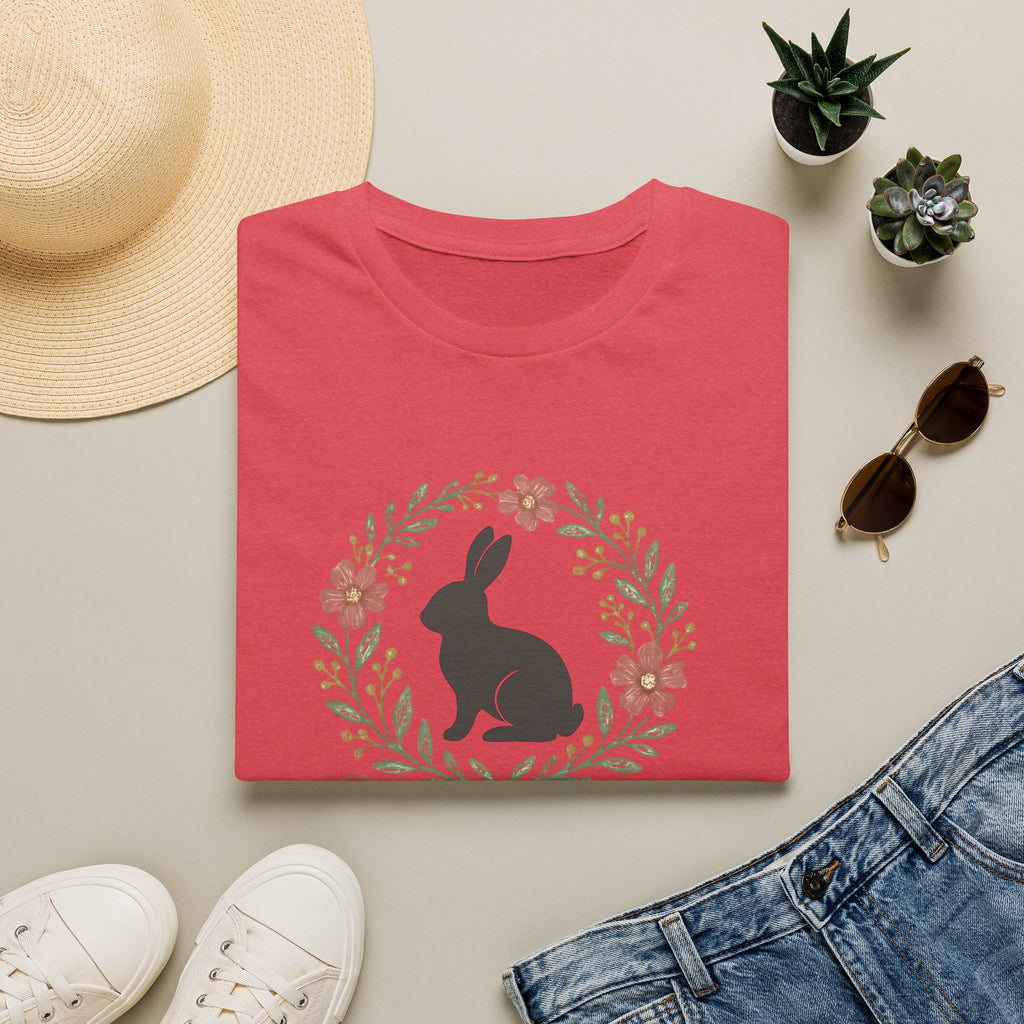 Bunny Mom Floral Wreath T-Shirt