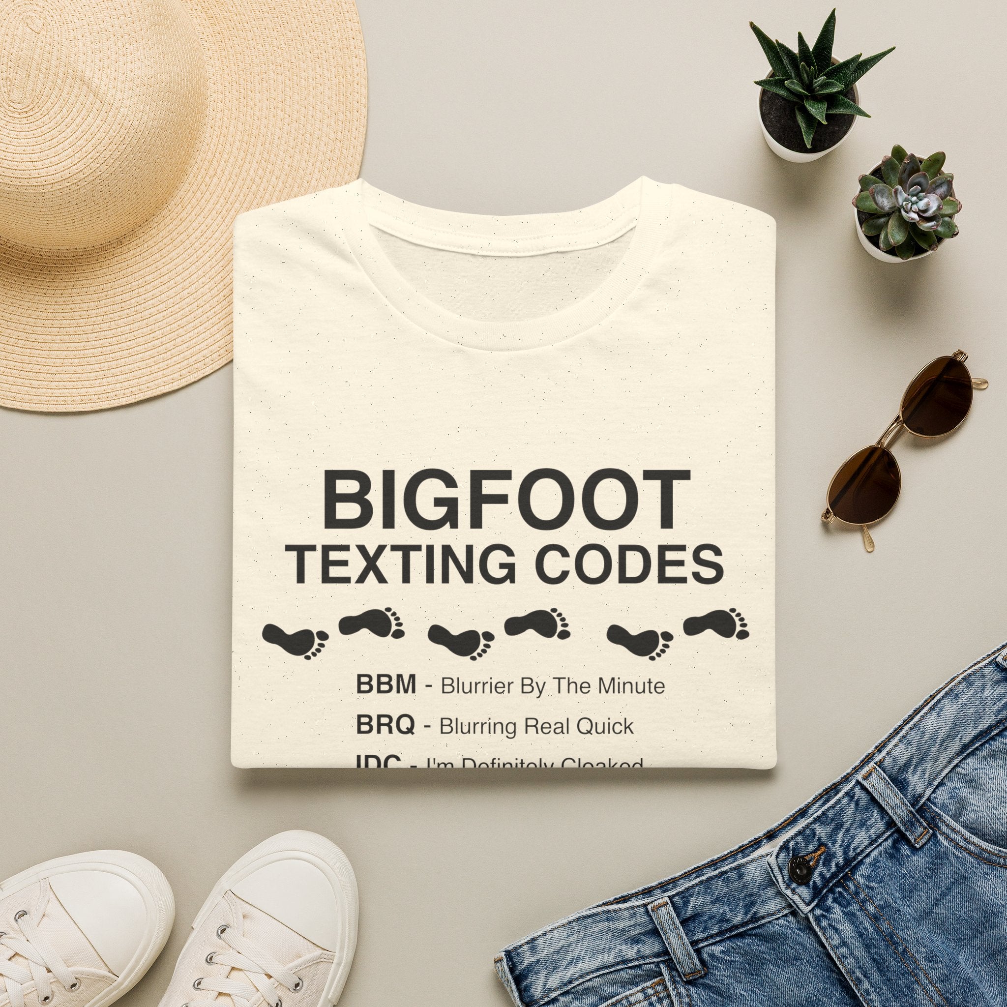 Bigfoot Texting Codes T-Shirt — Funny Sasquatch Emoji Trail Tee