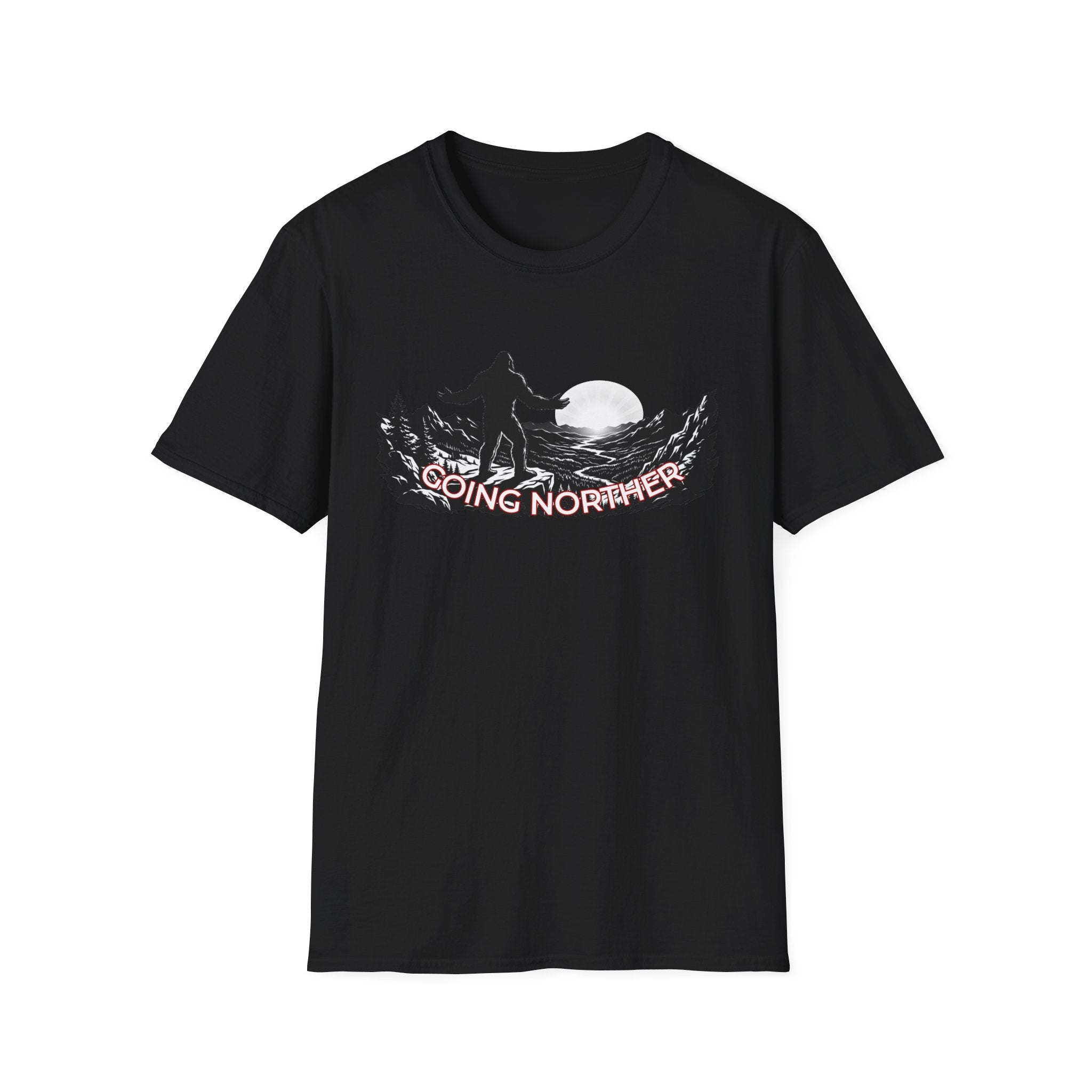 Going Norther Bigfoot Moonlit Mountain T-Shirt