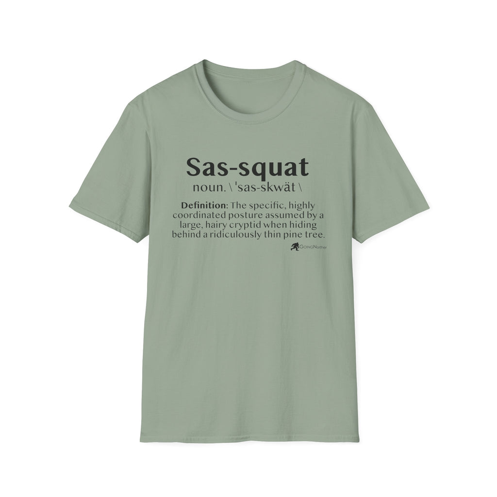 Sas‑Squat Definition T-Shirt — Funny Bigfoot Dictionary Tee