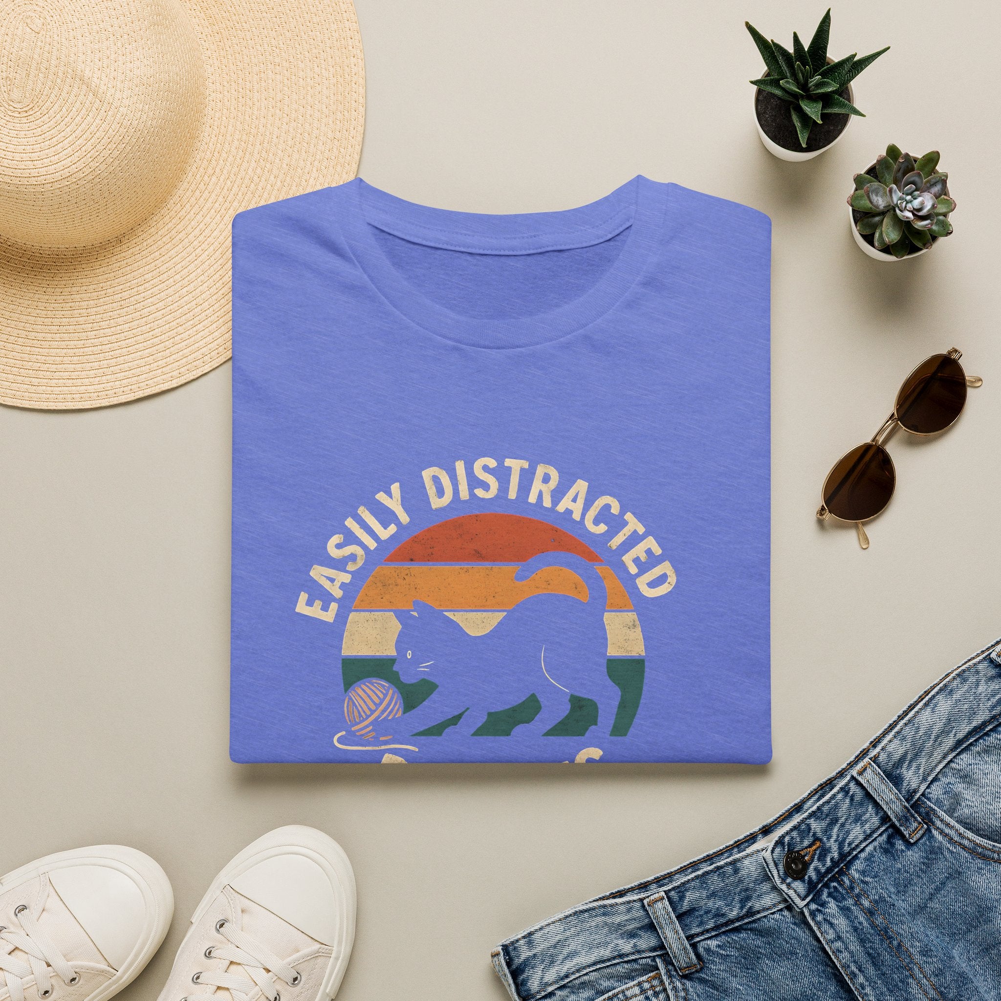 Easily Distracted by Cats T-Shirt