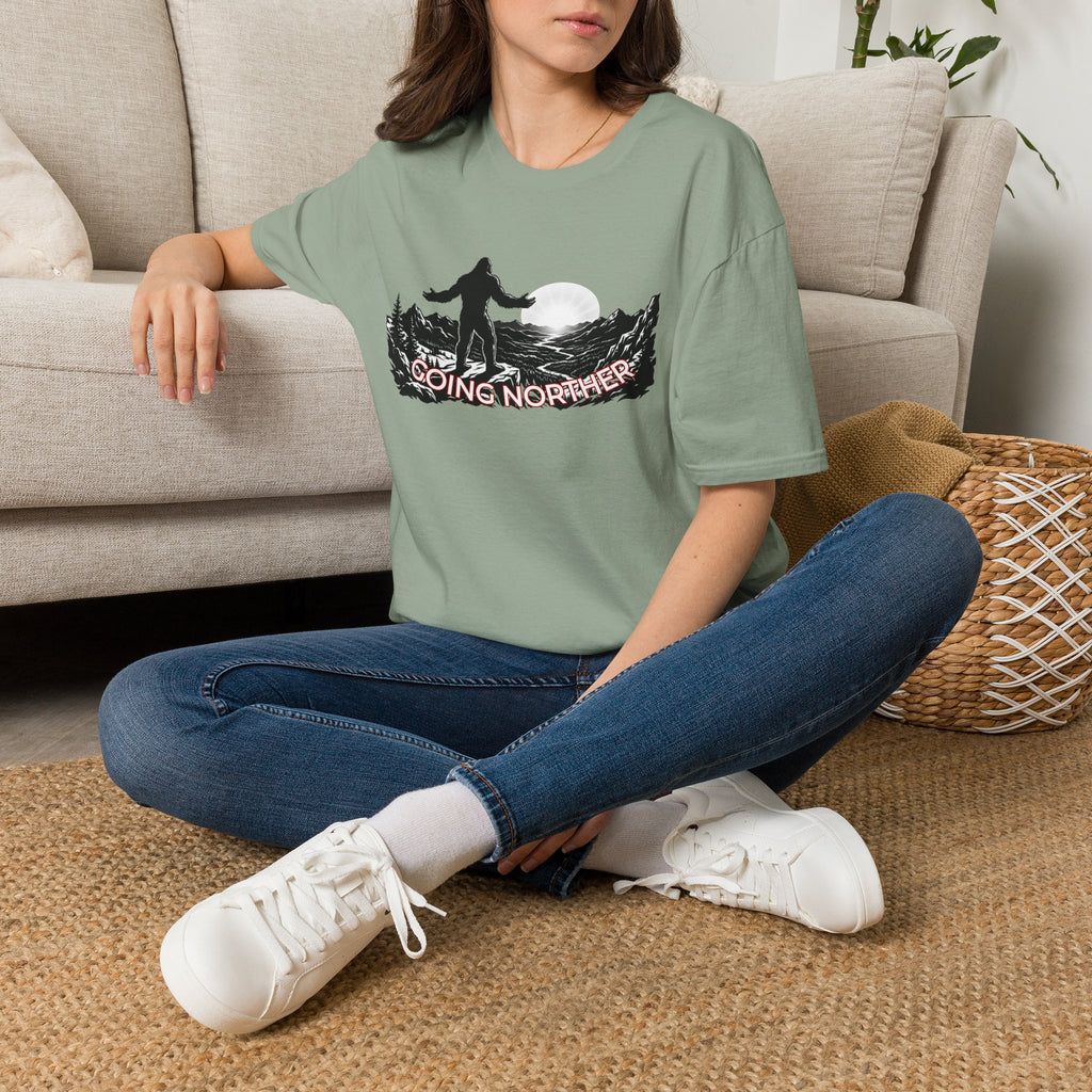 Going Norther Bigfoot Moonlit Mountain T-Shirt