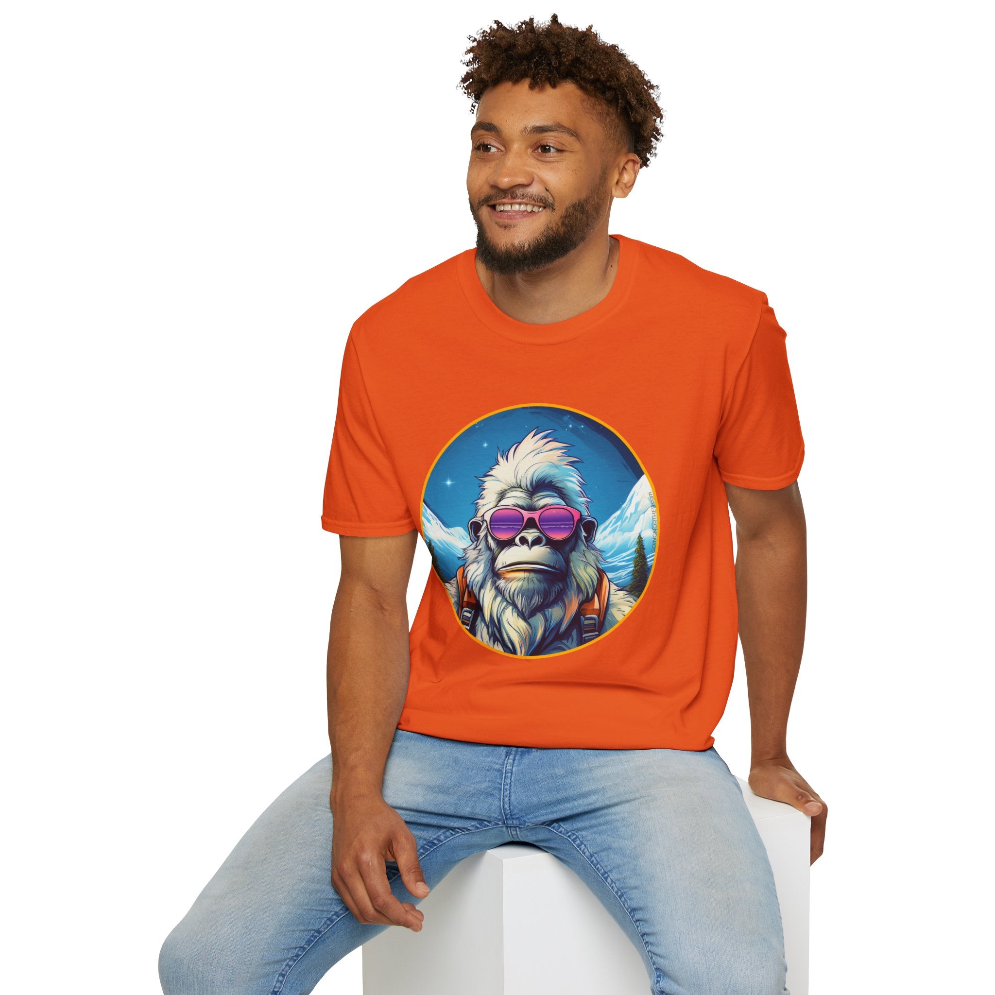 Going Norther - Bigfoot T-Shirt - Retro Styled Sasquatch