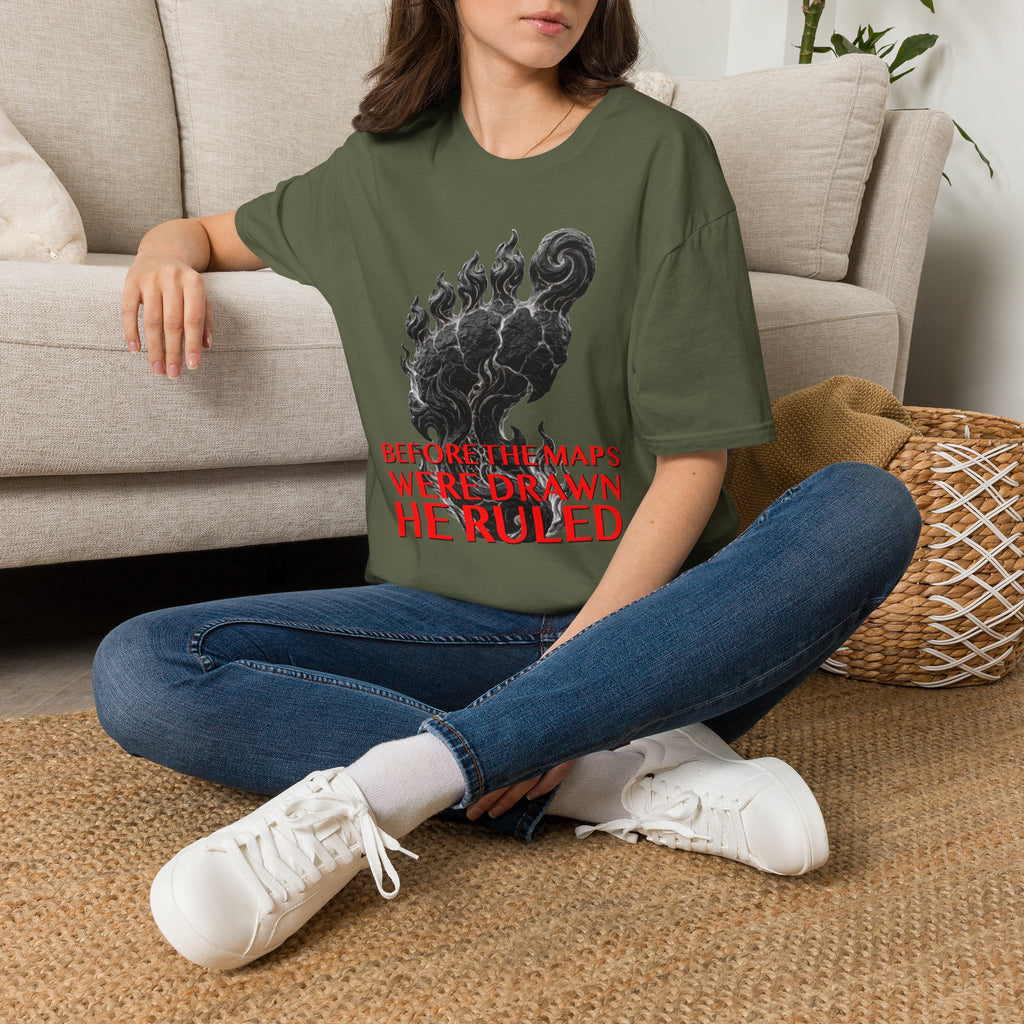 Mystical Sasquatch Footprint T-Shirt — "Before The Maps Were Drawn — HE RULED"