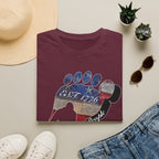 Going Norther Bigfoot T-Shirt — Footprint Silhouette with Distressed Flag "EST. 1776 - We The People"