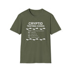 Cryptid Texting Codes T-Shirt — Funny Bigfoot/Nessie Sasquatch Meme Tee for Cryptid Fans
