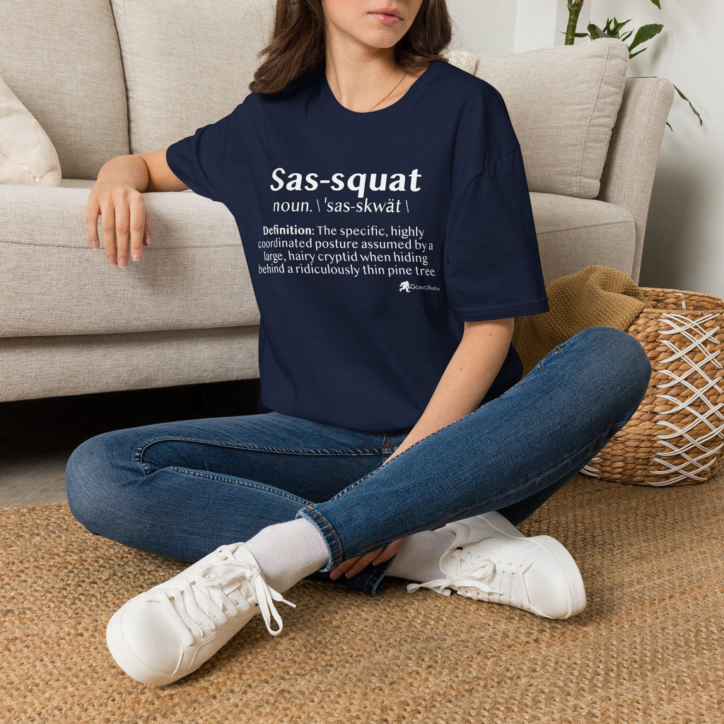 Sas‑Squat Definition T-Shirt — Funny Bigfoot Dictionary Tee