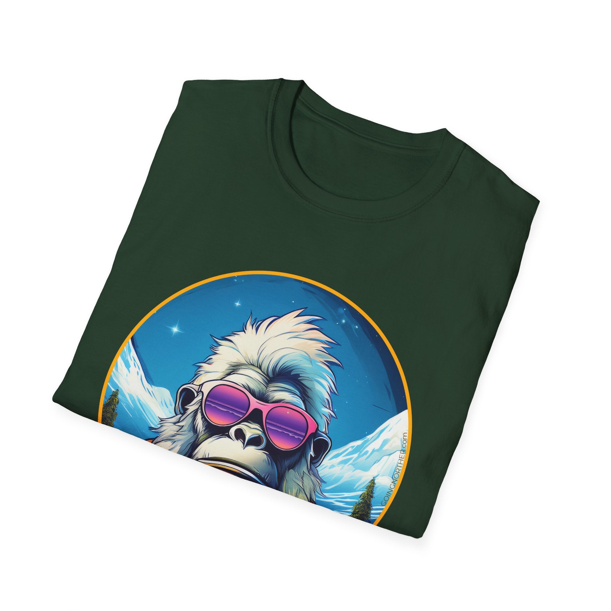 Going Norther - Bigfoot T-Shirt - Retro Styled Sasquatch