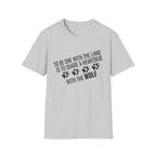 Wolf Paw Print T-Shirt – "To Be One With The Land Is To Share A Heartbeat With The Wolf"
