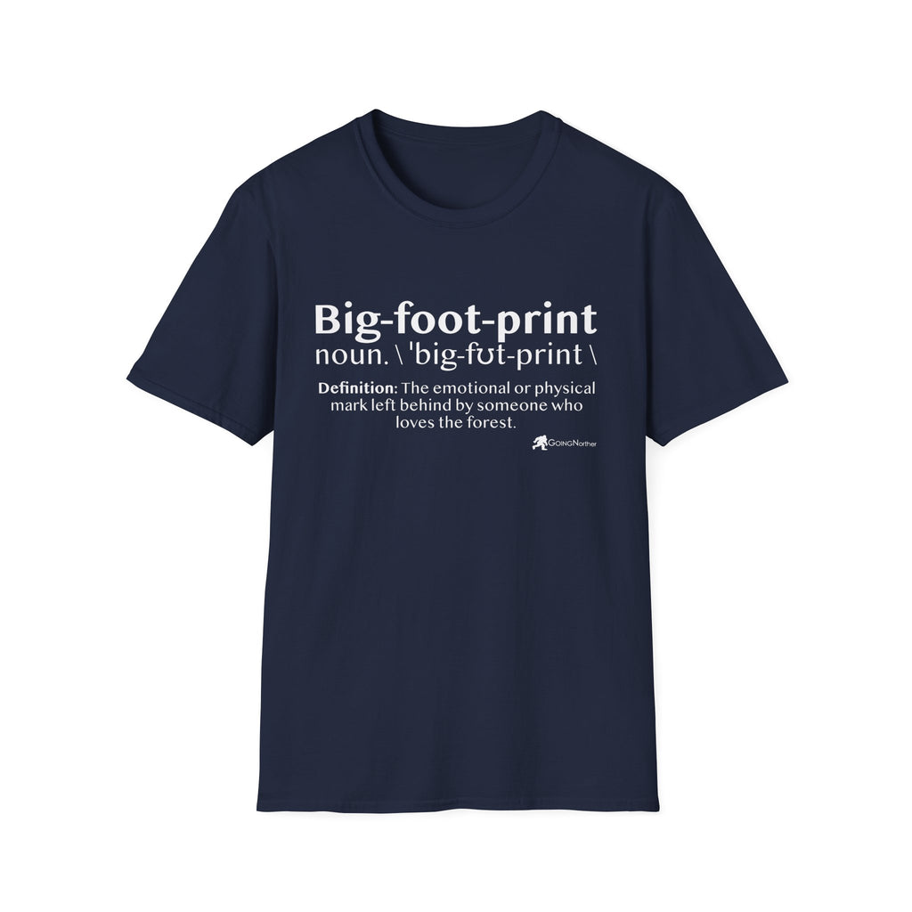 Big-foot-print T-Shirt — Funny Bigfoot Definition Tee