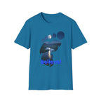 Bigfoot Footprint 'Believe!' Tee — Moonlit Northern Lake Graphic T-Shirt
