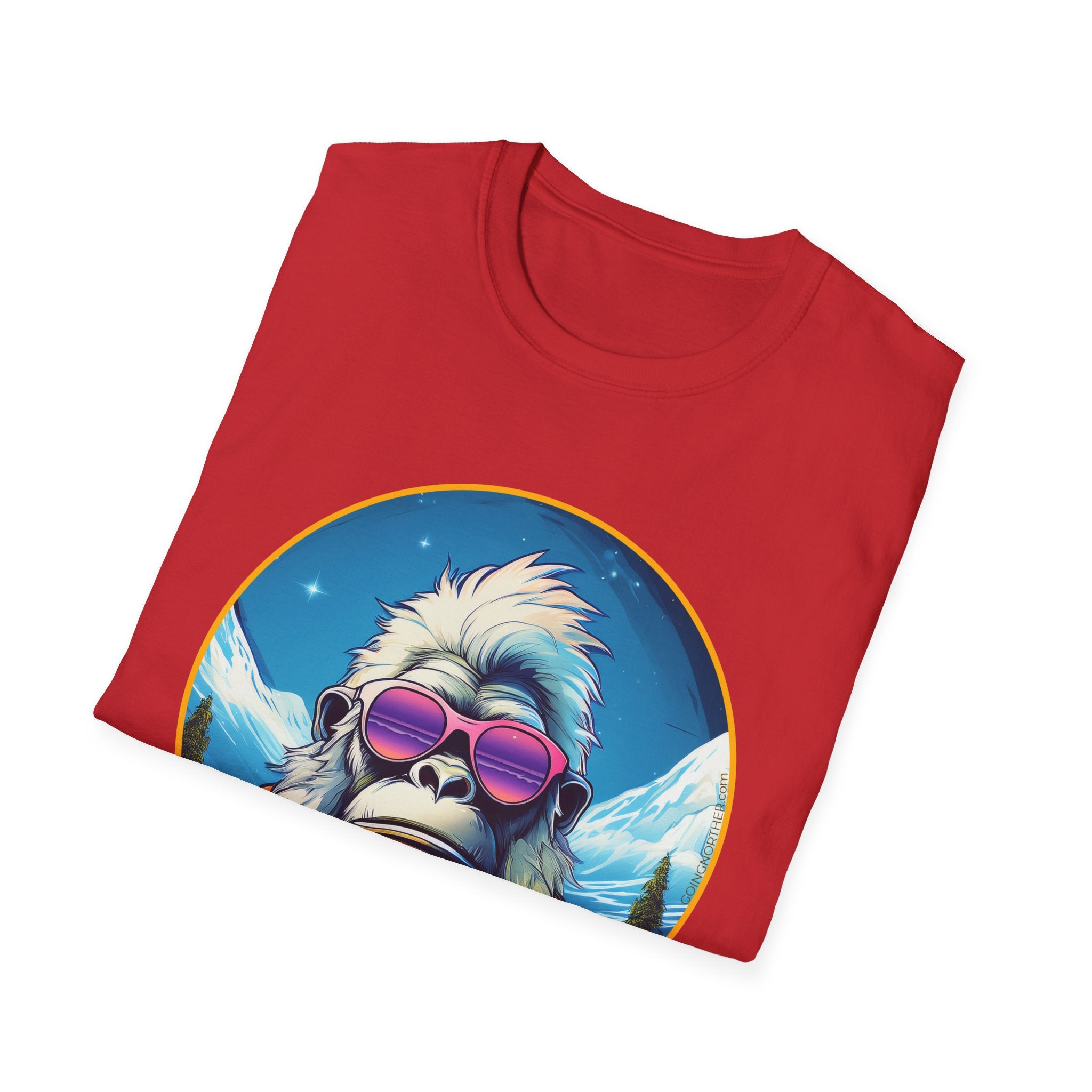 Going Norther - Bigfoot T-Shirt - Retro Styled Sasquatch