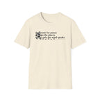 T-Shirt — "Desperate for Peace" Minimalist Text "Bigfoot" Tee