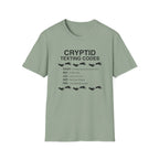 Cryptid Texting Codes T-Shirt — Funny Bigfoot/Nessie Sasquatch Meme Tee for Cryptid Fans