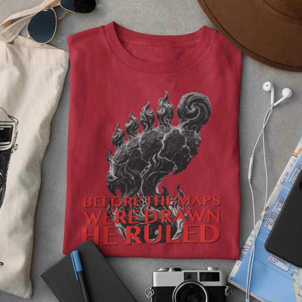 Mystical Sasquatch Footprint T-Shirt — "Before The Maps Were Drawn — HE RULED"