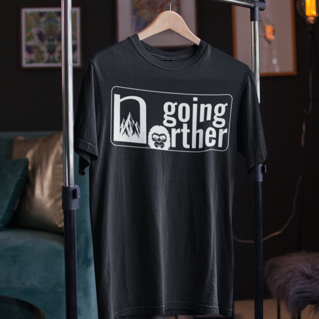 T-Shirt — "Going Norther" Mountain & Sasquatch Graphic Tee