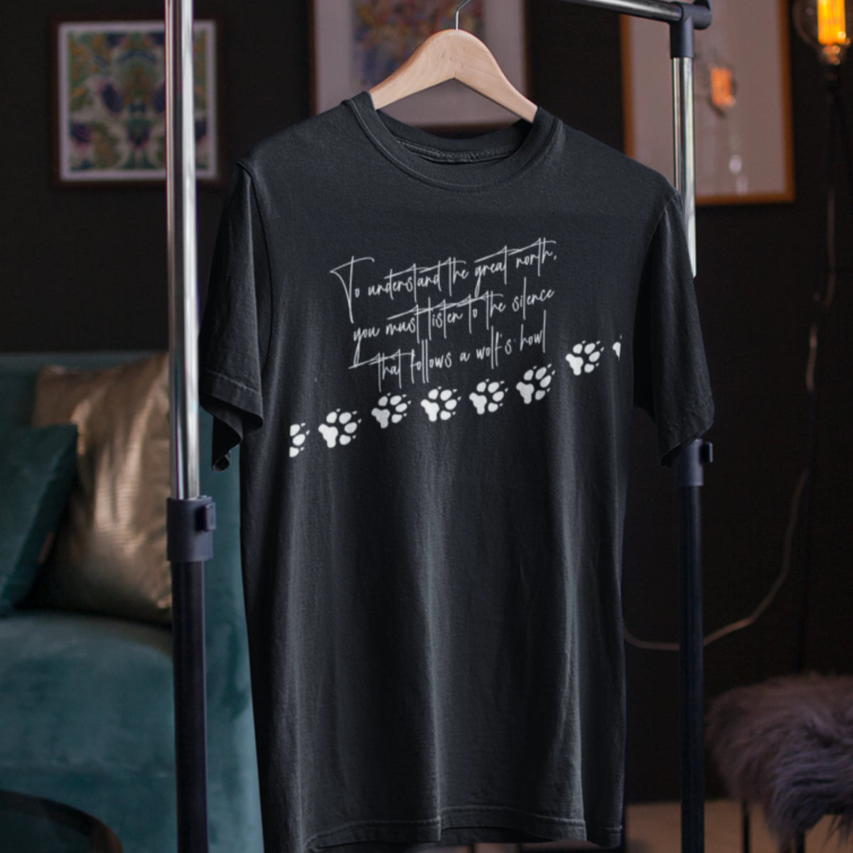 "To Understand the Great North" Wolf Paw Graphic Tee