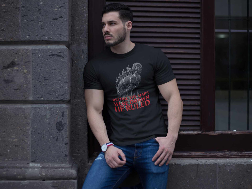 Mystical Sasquatch Footprint T-Shirt — "Before The Maps Were Drawn — HE RULED"
