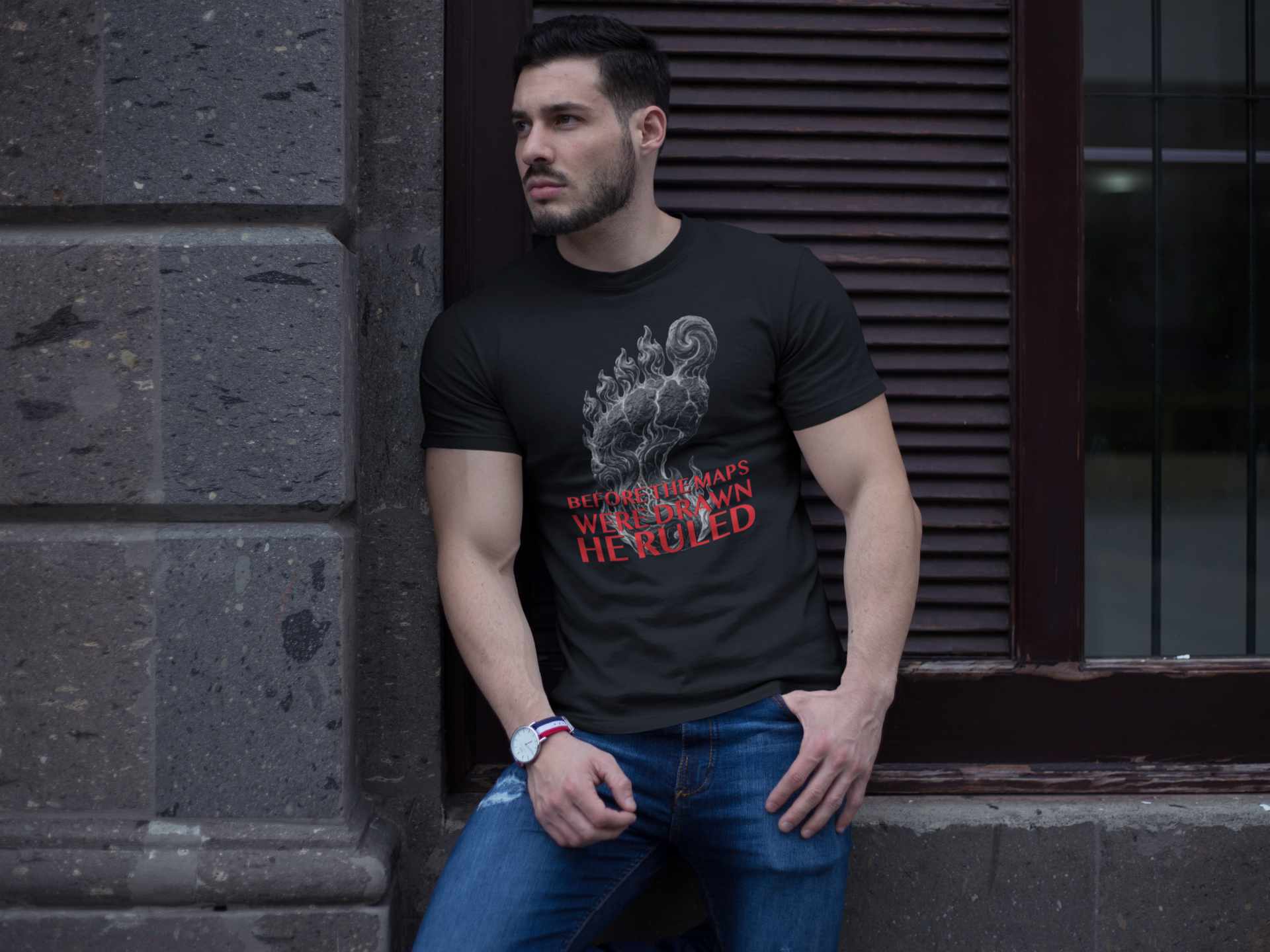 Mystical Sasquatch Footprint T-Shirt — "Before The Maps Were Drawn — HE RULED"
